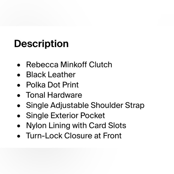 Rebecca Minkoff Quilted Chevron Polka Dot Shoulder Bag
NWOT - Picture 8 of 8